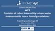 M9 Meeting - WP2 - Provision of robust traceability to trace water measurements in real humid gas mixtures progress meeting